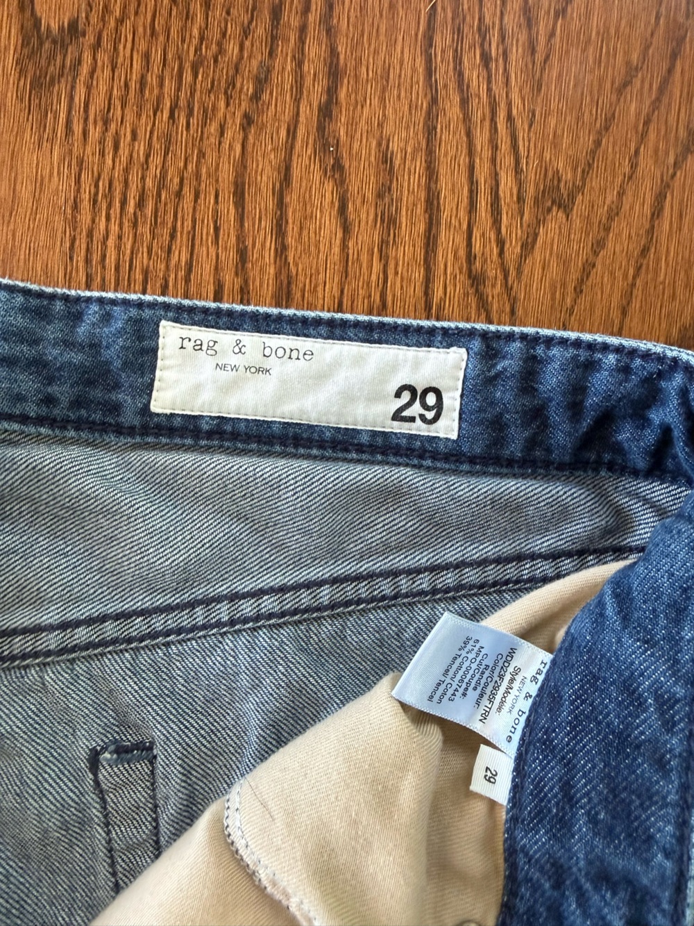 rag & bone wide leg, raw hem jeans - Picture 2 of 2